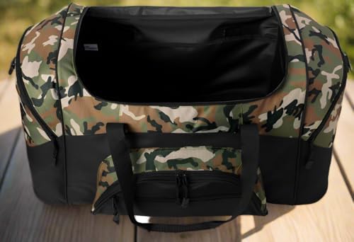 Large University of Kansas Camo Duffel Bag - Image 4