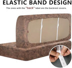 Leather Look RV Dinette Cushion Covers, Stretch Camper Cushion Slipcovers for Travel Trailer Couch RV Booth Seat, Replacement Camper Sofa Chair Protector (2 Backrest Cover & 2 Bench Cover,Light Brown) - Image 7
