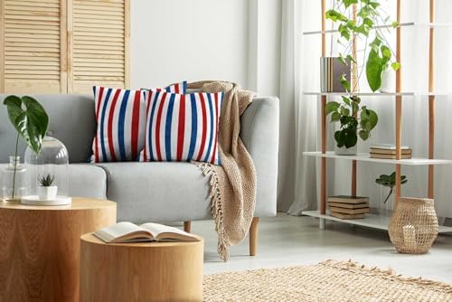 EMMTEEY Stripes Pillow Covers 24x24 Throw Pillow Cover Set of 2 - Image 5