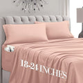 Mocassi King Size 4-Piece Bed Sheet Set - 1800 Premium Hotel Quality Microfiber 18-24 Inches Extra Deep Pocket Fitted Sheet- Luxury Soft, Breathable, Wrinkle, and Fade Resistant, Blush Pink by MocassiLuxuryBedding