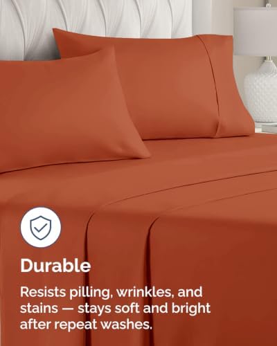 King Pillow Cases - 6 Pack Soft Pillowcase Covers - 20" x 40" (Terracotta) - Image 4