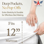 Bamboo Viscose Twin 6-PC Sheet 1000-TC 12" Deep Pocket - White - Image 5