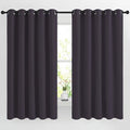 NICETOWN Blackout Bedroom Curtains 66 inches Long, Grommet Room Darkening Thermal Insulated Window Treatments for Home Office/Kids Room, Greyish Purple, 2 Panels, W66 x L66 by NICETOWN
