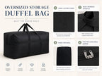 YiKitHom Extra Large Storage Duffle Bag for Travel, Black Oversized Giant Big Traveling Duffle Bag - Image 4