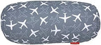 Bookishbunny 2pcs Micro Bead Microbead Roll Pillow Cushion for Bed Back Neck Head Body Support, 13" x 7", Various Designs (SmallPlaneNavy+Gray) - Image 2
