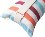Outdoor Beach Chair Head Resting Pillow, Pool Lounge Chair Pillows with Insert and Adjustable Elastic Stripe for Recliner Sunbrella Neck Attachment, 2 Pack Size 11”*16” Strip II Red - Image 5