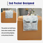 Velvet Recliner Headrest Pillow, Non-Slip Neck Support, Leaves - Image 6