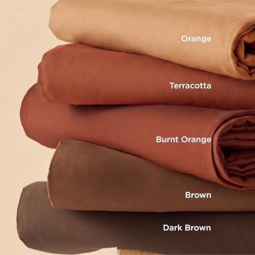 Bedsure Oversized King Duvet Cover, Double Brushed Bedding Set, Dark Brown - Image 6