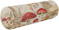 Watercolor Forestm Mushroom Beige Neck Roll Pillow Bolster Round Health Memory Foam Long Cervical Cylinder Pillows with Removable Washable Cover for Body Bed Legs Back Yoga by QwThum