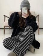 TARSE Women's Striped Barrel Pants Wide Leg Lounge Pants - Image 4