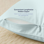 Kickoff Viscose Bamboo Pillowcase, King, Set of 2, 100% Organic Hidden Zippered Viscose Bamboo Pillow Case King Size, Cooling Pillow Cover for Hot Sleepers (20"x40", Coastal Blue) - Image 5
