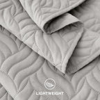 Love's cabin Quilts for Queen Bedspreads, 7 Pieces Bed in a Bag, Light Grey - Image 7
