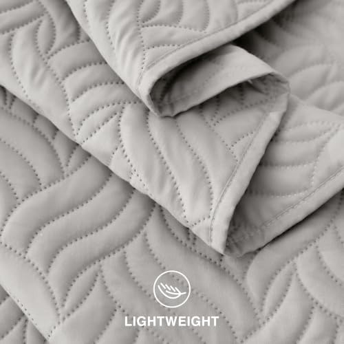 Love's cabin Quilts for Queen Bedspreads, 7 Pieces Bed in a Bag, Light Grey - Image 7