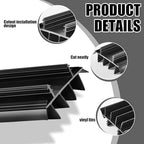 Pushglossy 1 Pcs Door Bottom Seal with Vinyl Fins Threshold Strip,Black - Image 3