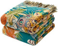 LUTBM Boho Throw Blanket for Couch 50"x60", Cotton Decorative Bed Throws by LUTBMFindYourFreeSpiritatHome