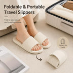 Travel Slippers for Women, Foldable, 5 Pairs, Pink and White US 5.5-8.5 - Image 2