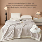 100% Cotton Summer Comforter,Ultra Soft Breathable Lightweight Quilt,Machine Washable for Hot Sleepers&Travel. (Grey, XXL(71''×78'')) - Image 5