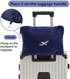 NEWCOSPLAY Travel Blanket with Storage Bag for Airplane Travel, Dark Navy - Image 3