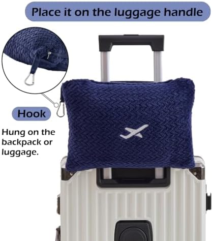 NEWCOSPLAY Travel Blanket with Storage Bag for Airplane Travel, Dark Navy - Image 3