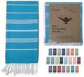 Turkish Beach Towel 100% Organic Cotton Extra Large Oversized (39 x 71 Inches) Quick Dry Sand Free Light Weight Prewashed for Bath Beach Gym Yoga Travel Towel Blanket (Turquoise) by MYSTICIMPORTS