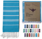 Turkish Beach Towel 100% Organic Cotton Extra Large Oversized (39 x 71 Inches) Quick Dry Sand Free Light Weight Prewashed for Bath Beach Gym Yoga Travel Towel Blanket (Turquoise) by MYSTICIMPORTS