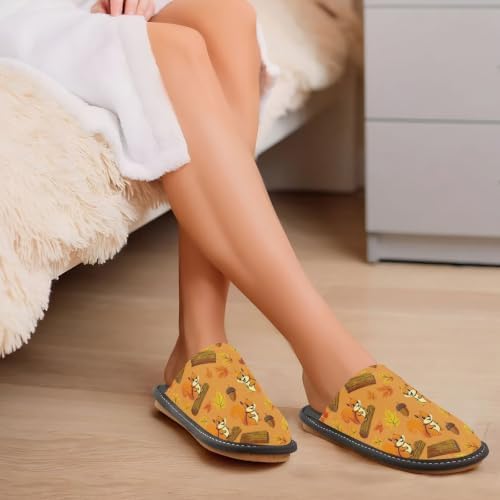 Travel Slippers Cute Squirrel Animal - Image 3
