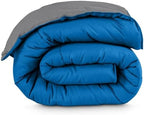 Bare Home Reversible Comforter (Twin/Twin XL, Grey/Medium Blue) by BareHome