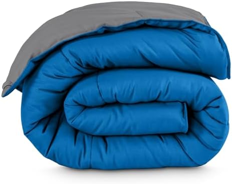Bare Home Reversible Comforter (Twin/Twin XL, Grey/Medium Blue) by BareHome