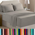 Elegant Comfort Luxury Soft 4-Piece 1500 Premium Hotel Quality Bed Sheet Set with Extra Deep Pockets 18-24 Inch, Wrinkle Free, Storage Pockets, Extra Deep Pocket 4PC Sheets, Twin, Charcoal Gray by ELEGANTCOMFORT