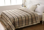 Thick Warm Wool Blanket,670GSM Heavyweight Blanket,100% Pure Australian Wool,Large Suitable for Double Bed and Camping,Queen Size/Double Size (Beige Plaid, 90x80In) - Image 4