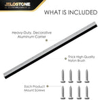 2 Pack – 42'' Premium Aluminum Door Sweep with Nylon Brush, Seals Gaps Up to 5/8", Clear Anodized Aluminum Door Sweep, UL Fire-Certified, and Built for Long-Term Performance, JS-NB161 - Image 3