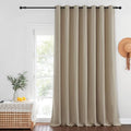NICETOWN Patio Door Curtain Sound Blocking, Bedroom Privacy Room Divider Curtain, Thermal Insulated Blackout Closet Sliding Door Shade (1 Panel, 100" Wide x 120" Long, Taupe) by NICETOWN