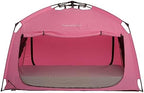 Indoor Instant Privacy Bed Tent for Sleeping,Quick Set-up Bed Canopies,Portable Bed Drapes with Large Space and 3 Doors (Pink, Twin) - Image 6
