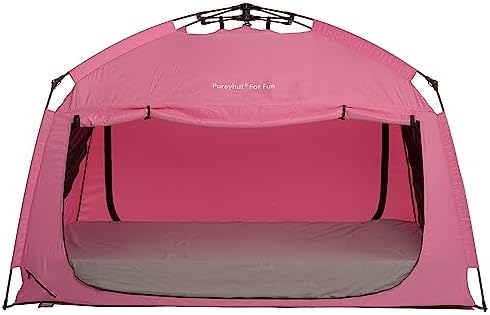 Indoor Instant Privacy Bed Tent for Sleeping,Quick Set-up Bed Canopies,Portable Bed Drapes with Large Space and 3 Doors (Pink, Twin) - Image 6