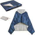 Ultra-Lightweight Wearable Down Blanket Poncho – No Sleeves, Hands-Free Pockets – Office AC & Travel Essential for Women by ROSEFEATHER