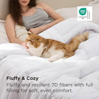 Bedsure Queen Comforters Duvet Insert - Bed Comforter Quilted, White - Image 2