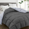 HYLEORY All Season California King Size Bed Comforter - Cooling Down Alternative Comforter Quilted Duvet Insert with Corner Tabs - Winter Warm - Machine Washable - Reversible Dark Grey/Light Grey by HYLEORY-YourBeddingExpert