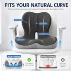 Celnva Orthopedic Seat Cushion – L-Shaped Lumbar Support Memory Foam Comfort for Long Sitting, Ergonomic Support for Office Chair, Wheelchair, Car & Travel (XL Black) - Image 2