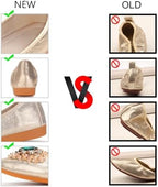 KUNWFNIX Women Ballet Flats Rhinestone Wedding Ballerina Shoes Foldable Sparkly Comfort Slip on Flat Shoes - Image 6