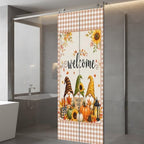 Window Privacy Film Frosted, Thanksgiving Gnomes Static Cling Door Window Covering, Fall Orange White Pumpkin Maple Leaf UV Blocking Windows Film for Office, Hotel, Bedroom, 29.5 x 78.7 Inches - Image 5