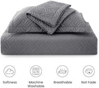 Love's cabin Twin Quilt Set, Lightweight Bedspread Comforter, Dark Grey - Image 6