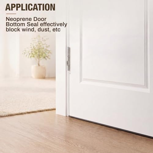 FoldTier 2 Pack Black 32 Inch Door Sweep for Bottom, Door Draft Stopper - Image 7
