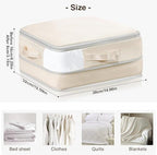 DIMJ Clothes Storage Bag 6 Pack, 19L Compression Storage Bags for Blanket, Sweater, Jacket, Closet, Sheet Storage Organizer with Window Handle, Compression Packing Cubes Space Saver Bags with Zipper - Image 2