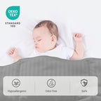 ZPECC Toddler Down Alternative Comforter, 39" x 47", Grey Stripe - Image 4