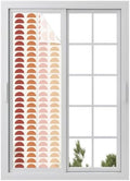 Window Privacy Film Frosted, Colorful Boho Reusable Static Cling Window Tints, Middle Century Geometric Abstract Art Heat Control Windows Films for Offices, Balcony, 29.5 x 118 Inches by Unknown
