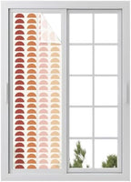 Window Privacy Film Frosted, Colorful Boho Reusable Static Cling Window Tints, Middle Century Geometric Abstract Art Heat Control Windows Films for Offices, Balcony, 29.5 x 118 Inches by Unknown