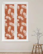 Window Privacy Film Frosted, Terracotta Botanical Reusable Static Cling Window Tints, Summer Palm Leaves Foliage Tropical Heat Control Windows Films for Offices, Balcony, 29.5 x 118 Inches - Image 2
