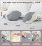 DONAMA Memory Foam Pregnancy Pillow for Sleeping, Cooling Maternity Pillow - Image 3