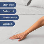 Split King 7 Piece Bed Sheet Set - Soft, Breathable & Cooling - French Grey - Image 5