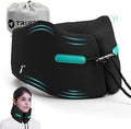 GOLDORANGE Travel Pillow Neck Chin Head Support 100% Pure Memory Foam Neck Pillows for Long Flights Airplane Car Office Sleeping Rest Portable Plane Accessories Black S by Home